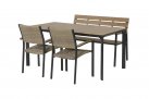 Zestaw obiadowy dla 6 osób aluminium kompozyt i technorattan AREZZO 160x90