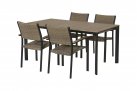 Zestaw obiadowy dla 6 osób aluminium kompozyt i technorattan AREZZO 160x90