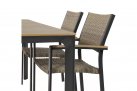 Zestaw obiadowy dla 6 osób aluminium kompozyt i technorattan AREZZO 160x90