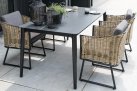 Zestaw stołowy na taras aluminiowo-technorattanowy kolor naturalny SOLAMENTE