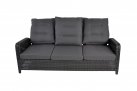 Sofa ogrodowa ciemnoszara technorattan SOHO FORTE