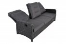 Sofa ogrodowa ciemnoszara technorattan SOHO FORTE