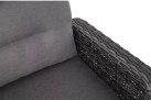 Sofa ogrodowa ciemnoszara technorattan SOHO FORTE