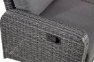 Sofa ogrodowa ciemnoszara technorattan SOHO FORTE