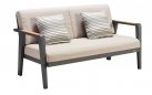 Sofa wypoczynkowa 2-osbowa ogrodowa aluminiowa czarny EMOTI Higold