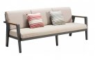Sofa wypoczynkowa 3-osbowa ogrodowa aluminiowa czarny EMOTI Higold
