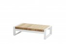 Modułowy narożnik ogrodowy aluminiowy biały teak MATISSE 4SO
