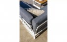 Modułowy narożnik ogrodowy aluminiowy biały teak MATISSE 4SO