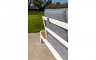 Modułowy narożnik ogrodowy aluminiowy biały teak MATISSE 4SO