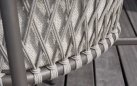 Zestaw stołowy ALLORA brązowobeżowy aluminowy z okragłym stołem d160 blat ceramiczny