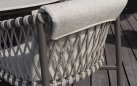 Zestaw stołowy ALLORA brązowobeżowy aluminowy z okragłym stołem d160 blat ceramiczny