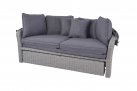 Sofa łóżko ogrodowe okragłe ogrodowe z technorattanu z daszkiem ZONNE