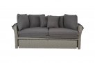 Sofa łóżko ogrodowe okragłe ogrodowe z technorattanu z daszkiem ZONNE