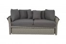Sofa łóżko ogrodowe okragłe ogrodowe z technorattanu z daszkiem ZONNE