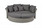 Sofa łóżko ogrodowe okragłe ogrodowe z technorattanu z daszkiem ZONNE