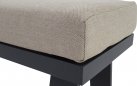 Narożnik ogrodowy ESTORIL aluminiowy 6‑osobowy – aluminium antracyt, poduszki Olefin beżowe