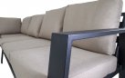 Narożnik ogrodowy ESTORIL aluminiowy 6‑osobowy – aluminium antracyt, poduszki Olefin beżowe