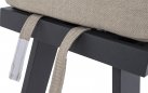 Narożnik ogrodowy ESTORIL aluminiowy 6‑osobowy – aluminium antracyt, poduszki Olefin beżowe