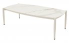ZAYA zestaw ogrodowy wypoczynkowy – sofa 3‑osobowa, fotele, stolik, aluminium beżowy