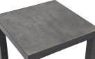 DOWN TOWN / OHIO Stolik boczny ogrodowy, aluminium szare, blat ceramiczny 50x50 cm – LesliLiving