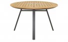 Stół ogrodowy okrągły podstawa aluminiowa blat TEAK MONZA 120 cm 