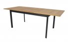 Aluminiowy stół ogrodowy rozkładany z podstawą w kolorze grafitowym i blatem teak MONZA 152-210 cm