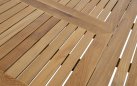 Aluminiowy stół ogrodowy rozkładany z podstawą w kolorze grafitowym i blatem teak MONZA 152-210 cm