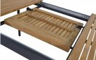 Aluminiowy stół ogrodowy rozkładany z podstawą w kolorze grafitowym i blatem teak MONZA 152-210 cm