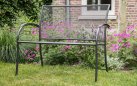 Szara łąwka stalowa ogrodowa metalowa NORDIC