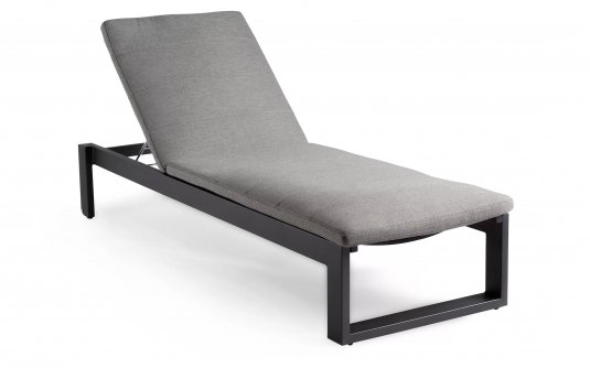 Nowoczesny leżak na taras aluminiowy STRATOS z materacem