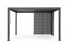 Ciemnoszary Pawlion z zamykanym dachem lamelowym 3x4 m OCEAN bizzotto