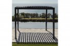 Pawilon ogrodowy antracytowy 3x3 zamykany dach PACIFIC bizzotto