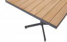 Kwadratowy stół ogrodowy na jednej nodze FIESTA 90x90 cm blat teak noga antracyt 