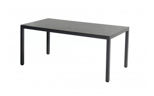 Prostokątny stół ogrodowy aluminiowy 170x90 antracyt blat SprayStone LIVORNO Hartman