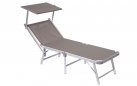 Taupe leżak aluminiowy plażowy TETUCCIO