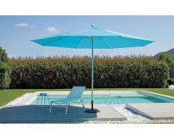 Parasol ogrodowy GRECALE aluminium akryl lub Olefin Ø400 cm profile aluminiowe różne kolory