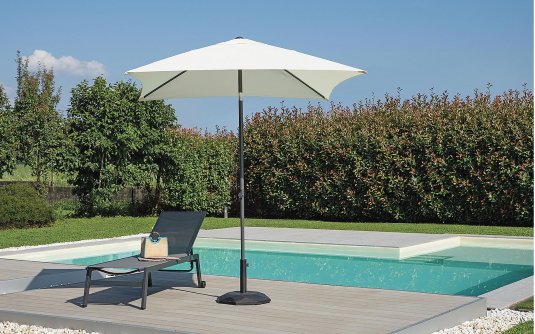Parasol ogrodowy BLOOM 2x2 m aluminium antracyt poliester ecru Parasol ogrodowy BLOOM 2x2 m aluminium antracyt poliester ecru