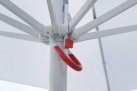 Biały parasol Biały parasol ogrodowy 3x3 aluminiowy kominek antywietrzny PUSH-UP 4x4 aluminiowy kominek antywietrzny PUSH-UP 