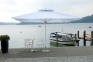 Biały parasol ogrodowy 3x3 aluminiowy kominek antywietrzny PUSH-UP 