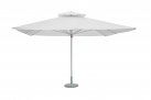 Biały parasol ogrodowy 3x3 aluminiowy kominek antywietrzny PUSH-UP 