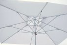 Biały parasol ogrodowy 3x3 aluminiowy kominek antywietrzny PUSH-UP 