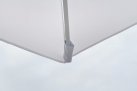 Biały parasol ogrodowy 3x3 aluminiowy kominek antywietrzny PUSH-UP 