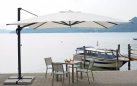 Parasol duży noga boczna 4x4 aluminium antracyt 4x4 RELONE kremowe poszycie