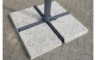 Parasol duży noga boczna 4x4 aluminium antracyt 4x4 RELONE kremowe poszycie