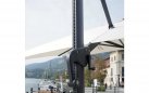 Parasol duży noga boczna 4x4 aluminium antracyt 4x4 RELONE kremowe poszycie