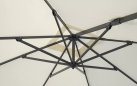 Podwójny parasol ogrodowy 2 czasze 3x3 m aluminium antracyt poszycie kremowego RELONE DOPPPIO