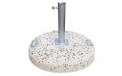 podstawa pod parasol 75 kg cementowa z kamieniem rzecznym