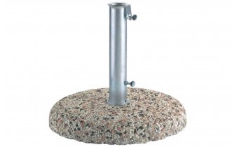 podstawa pod parasol 75 kg cementowa z kamieniem rzecznym