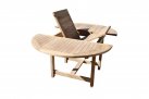 Okrągły stół 120 cm rozkładany teak do długości 170 cm CARAPIA