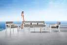 Komplet wypoczynkowy aluminiowy biały CHAMPION Higold  sofa 3-osobowa